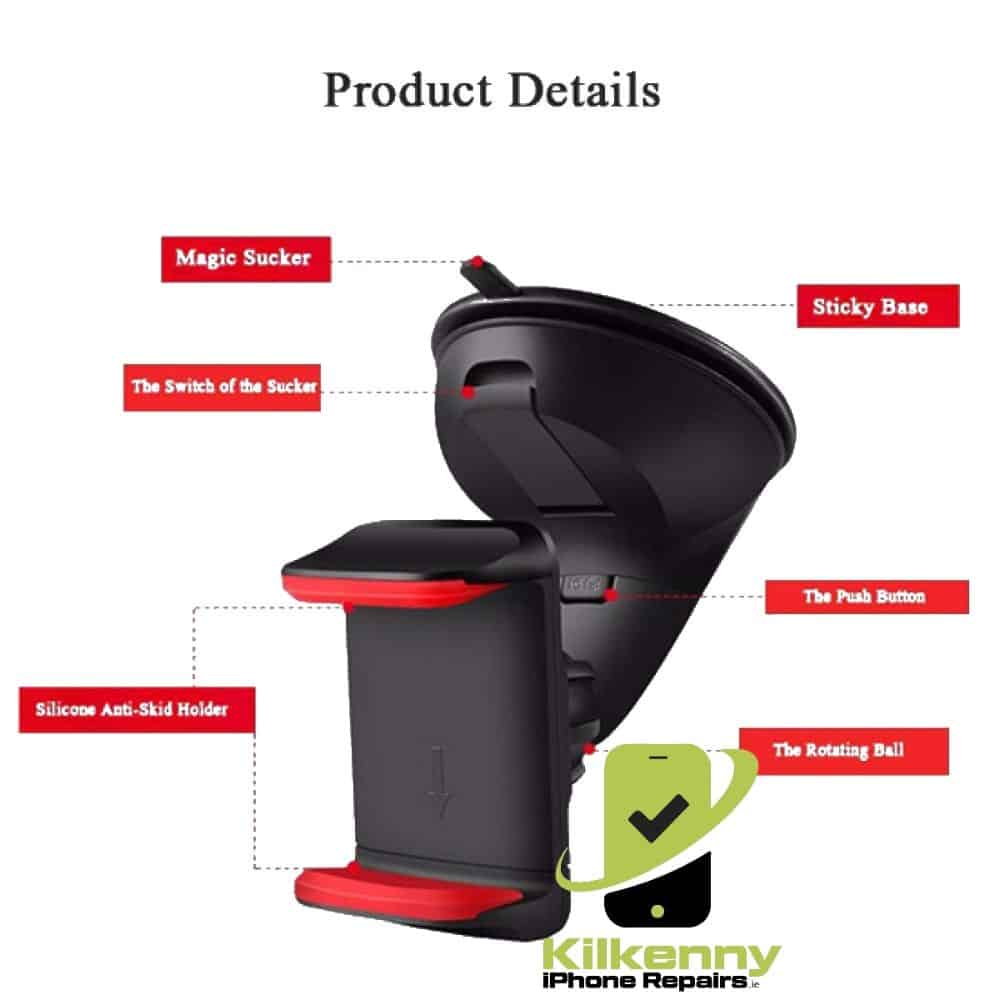 Red and Black Phone Holder