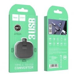 Compact Type-C to Three-Port USB