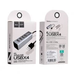 Hoco 4-Port USB Hub 2.0 Grey