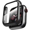 Bumper Case & Screen Protector for Apple iWatch Series S4/S5/S6 - Black