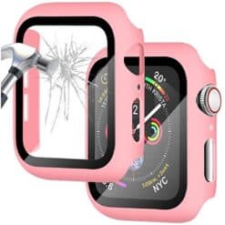 Bumper Case & Screen Protector for Apple iWatch Series S4 / S5 / S6 - Pink