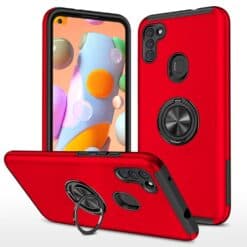 iPhone 11 (6.1'') Dual Layer Invisible Ring Case Red