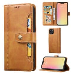iPhone XR Stitched Card Slots Premium Aokus Wallet Case Kakhi