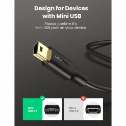 USB 2.0 A Male to Mini 5 Pin V3 Male Cable