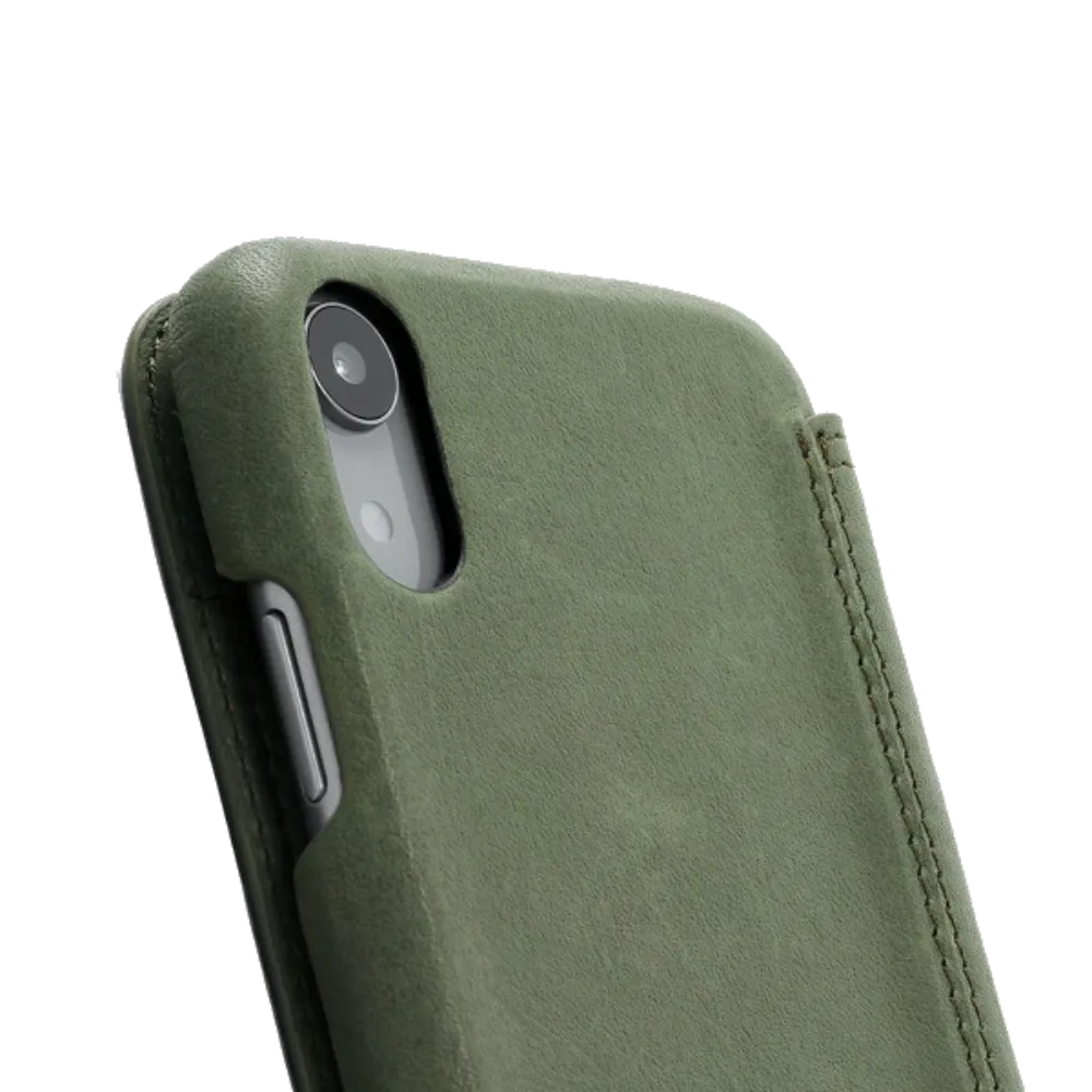 Minim (MM-10063) Original Minim Book Case - Olive Green, Apple iPhone XR