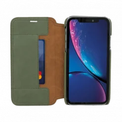Minim (MM-10063) Original Minim Book Case - Olive Green, Apple iPhone XR