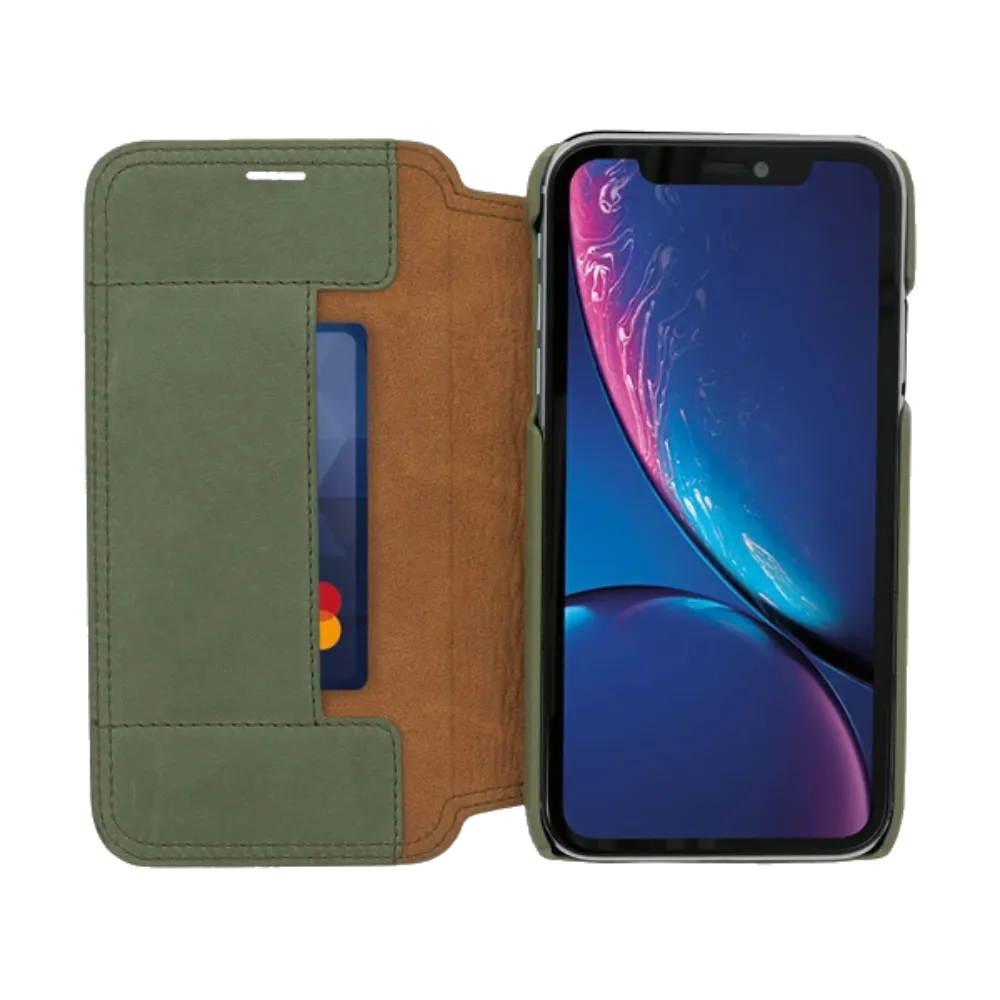 Minim (MM-10063) Original Minim Book Case - Olive Green, Apple iPhone XR