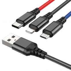 3-in-1 Charging Cable, for Lightning / Micro-USB / Type-C