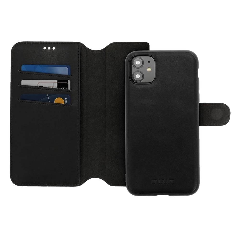 Apple iPhone 12 Mini 2 in 1 Wallet Case - Black