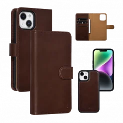 iPhone 14 Brown Wallet Case