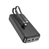Hoco J118A Ultra Slim Built In Cable PowerBank 20000 mAh Black