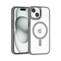 iPhone 15 Back Cover Case - Magsafe - Grey