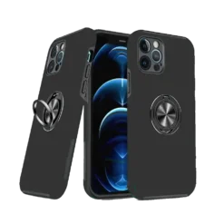 iPhone 16 Dual Layer Invisible Ring Case Black
