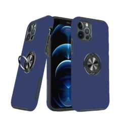 iPhone 16 Dual Layer Invisible Ring Case Blue