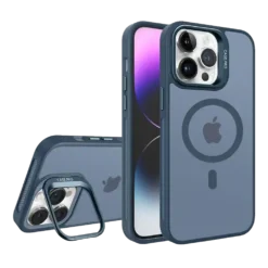 iPhone 16 Skin-Feel (Camera Holder) Magsafe Case Blue