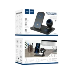 Hoco CW33 Ultra-Charge 3-in-1 Vertical Wireless Fast Charger Black