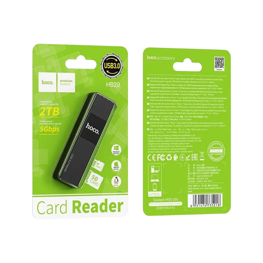 Hoco HB20 2-in-1 Card Reader
