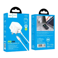 Hoco DC91 Folding Charger Set (C to C) PD20W White