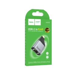Hoco UA35 Type-C to RJ45 Adapter Gray