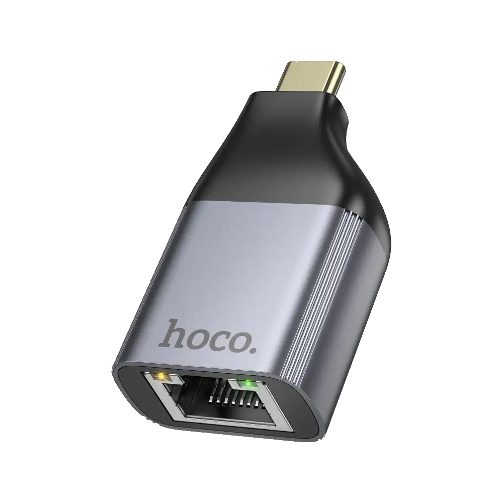 Hoco UA35 Type-C to RJ45 Adapter Gray