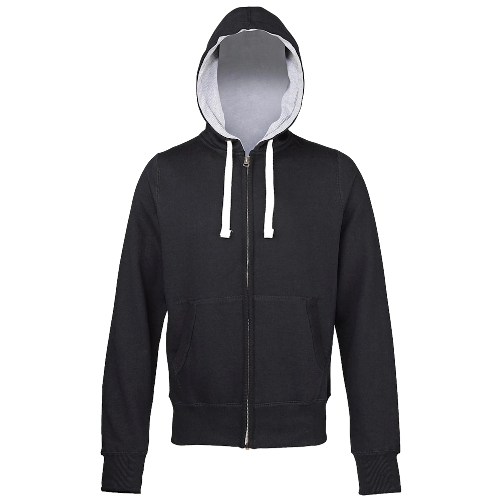 Just Hoods AWDis Chunky Zoodie - Black / Grey