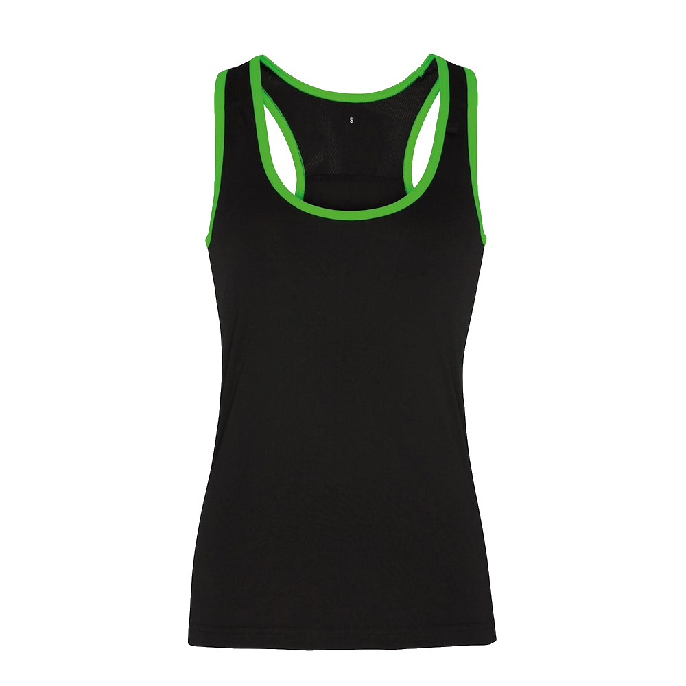 Women's TriDriĀ® Panelled Fitness Vest - Black/Lightning Green