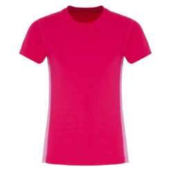 Women's TriDri® Contrast Panel Performance T-Shirt - Hot Pink/Pink Melange