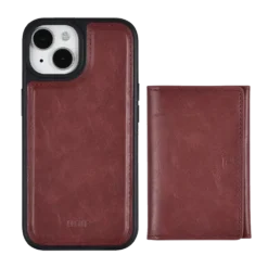 iPhone 15 Case With Removable Card Holder - Red