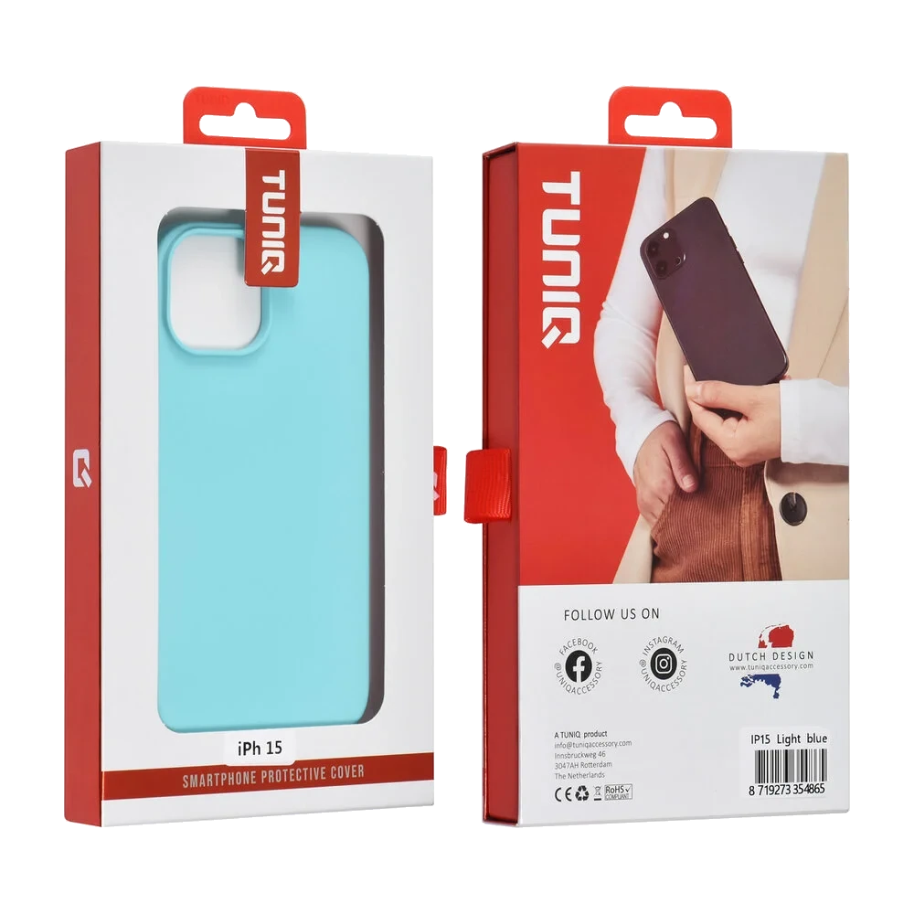 TUNIQ iPhone 15 Back Cover Case - Coral Blue