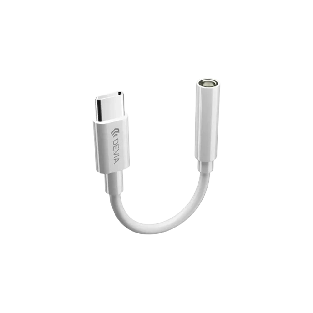 Devia - USB-C to 3.5mm Headphone Adapter - White