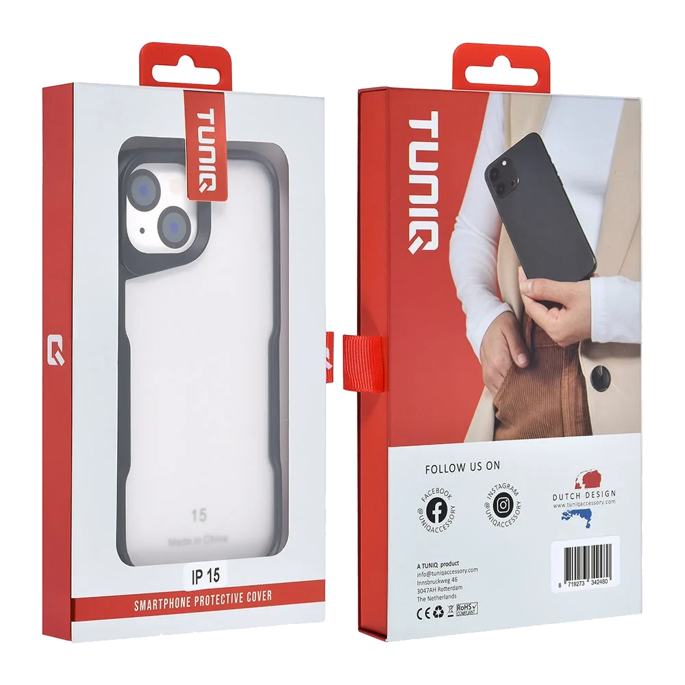 TUNIQ iPhone 15 Back Cover Case - Silicone - Black