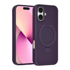 TUNIQ iPhone 17 Back Cover Case - Magsafe With Ring Stand - Hanger - Grape Purple