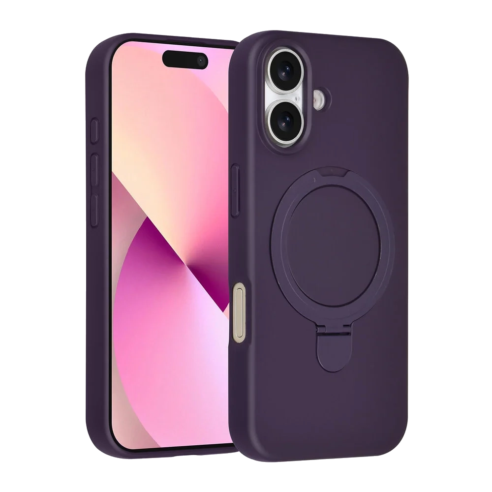 TUNIQ iPhone 17 Back Cover Case - Magsafe With Ring Stand - Hanger - Grape Purple