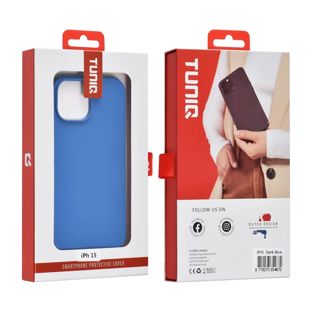 TUNIQ iPhone 15 Back Cover Case - Deep Blue